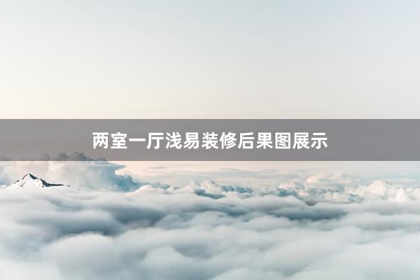 两室一厅浅易装修后果图展示