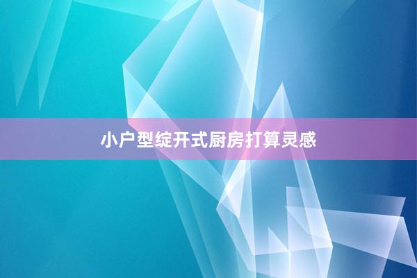 小户型绽开式厨房打算灵感