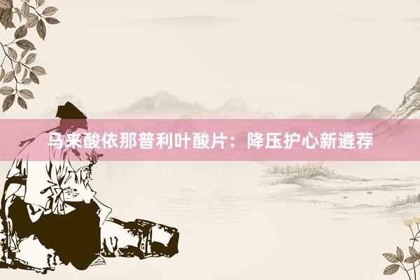 马来酸依那普利叶酸片：降压护心新遴荐
